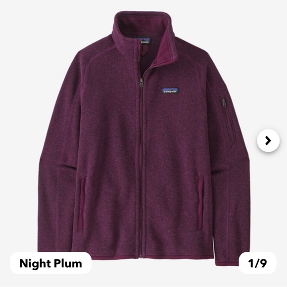Patagonia Better Sweater Night Plum in XS zip up - Picture 8 of 8